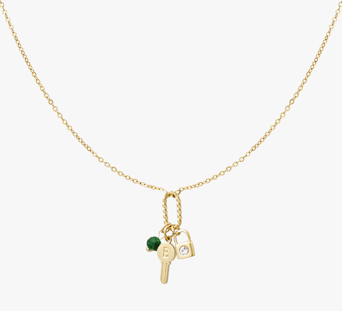 COLLAR CHARMS ETERNAL KEY EN ORO